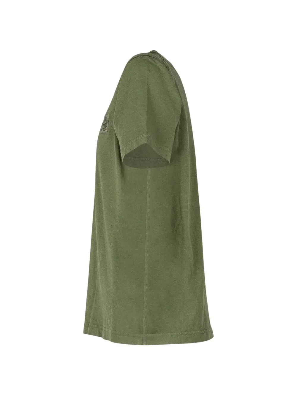 Футболка с нашивкой-логотипом Stone Island Junior, зеленый — фото 3