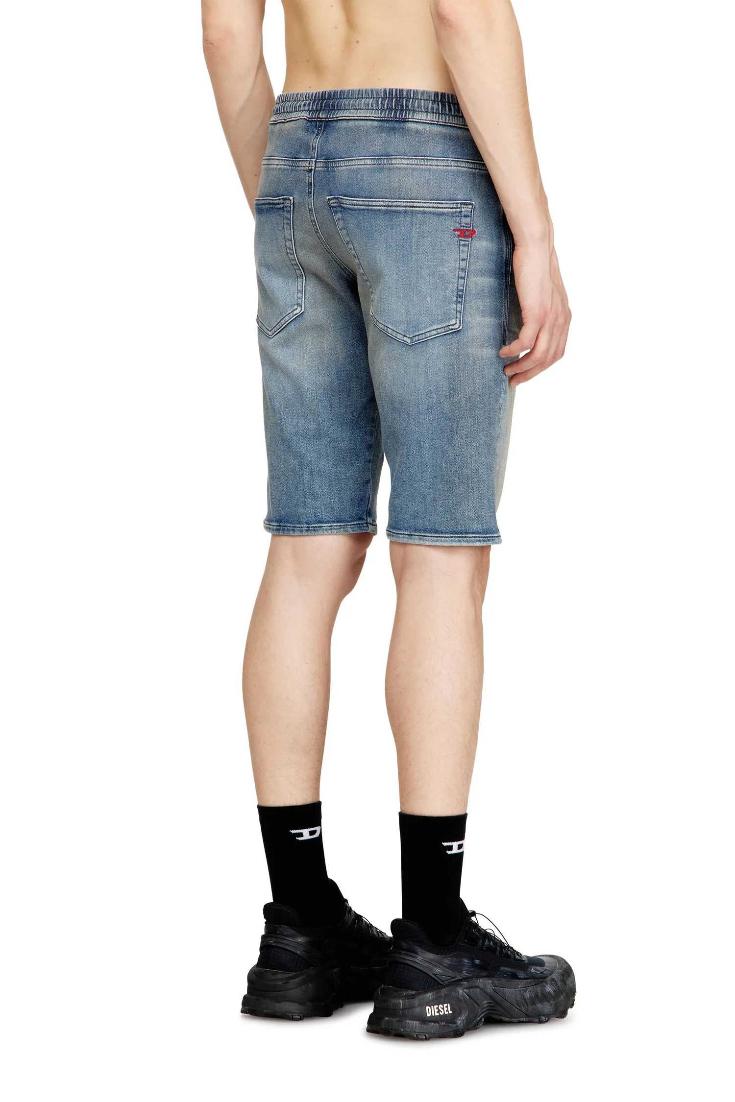 Мужские шорты Jogg Denim 2033 D-KROOLEY-SHORT JOGG Diesel, Light Indigo Blue — фото 3