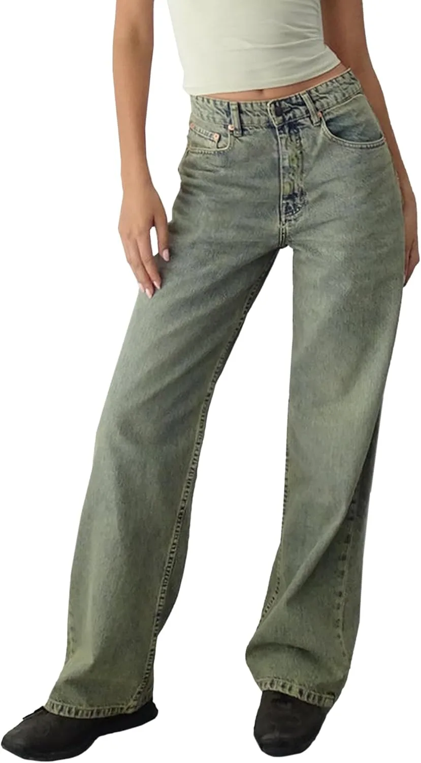 

Emmiol женские мешковатые джинсы mid-low waist boyfriend