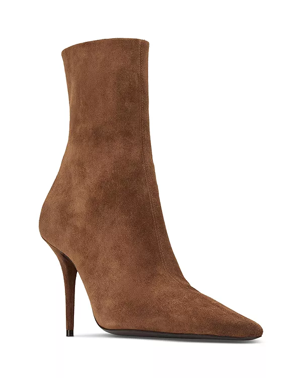 Женские замшевые ботильоны Ashley Saint Laurent, коричневый