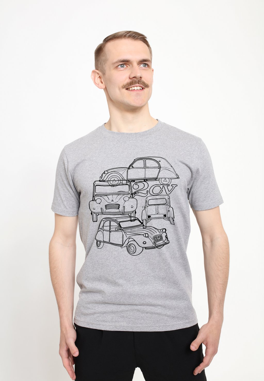 

Футболка с принтом CITROEN 2CV ANGLE MONTAGE Henry Tiger, цвет Heather Grey