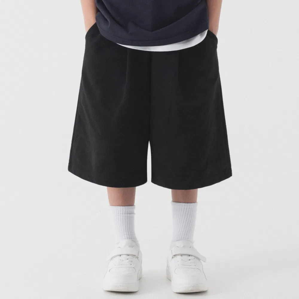 Детские шорты Kids_Deep One Tuck Sweat чёрные от Pianer — фото 2