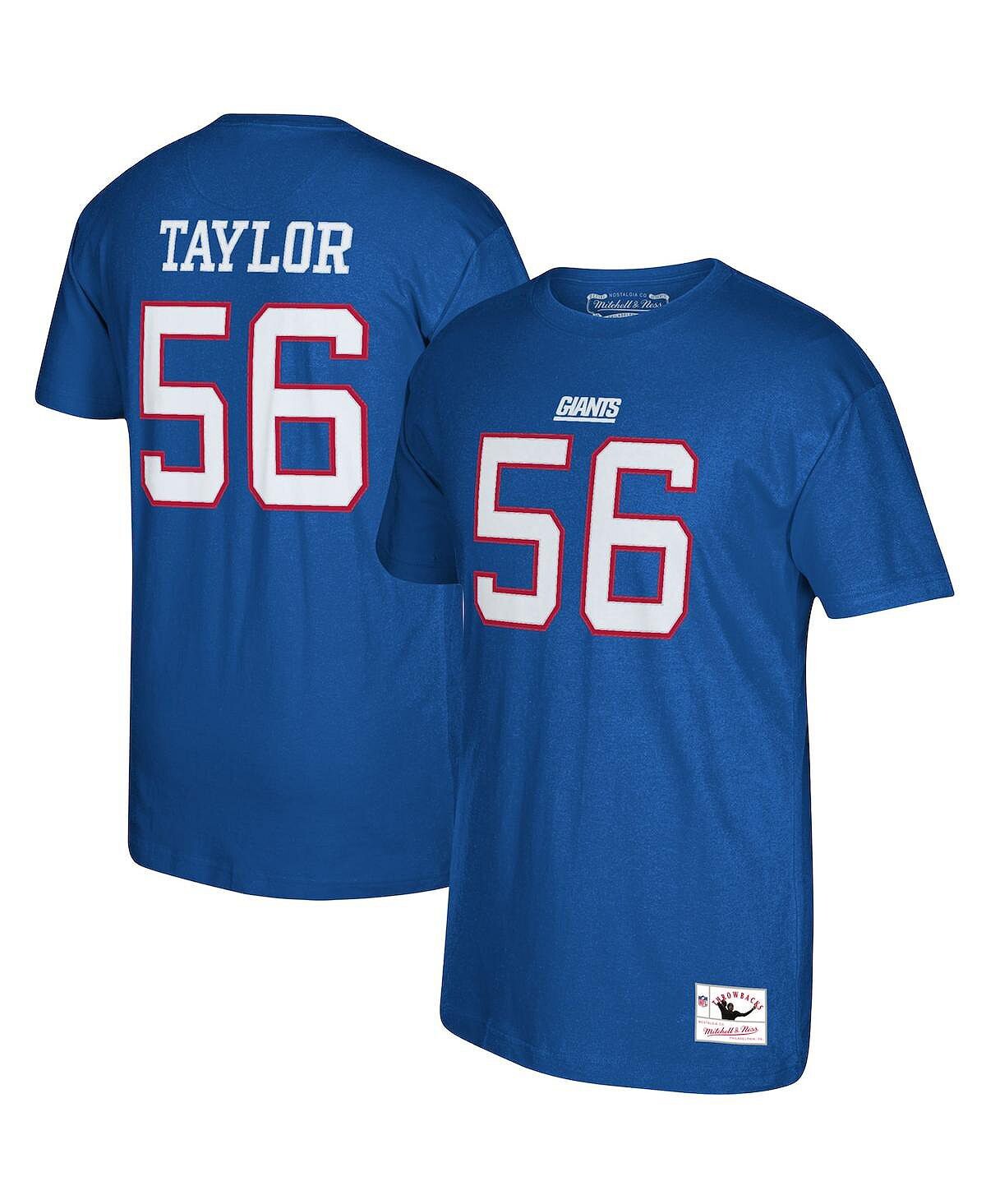 

Мужская футболка с логотипом и номером игрока Lawrence Taylor Royal New York Giants Mitchell & Ness