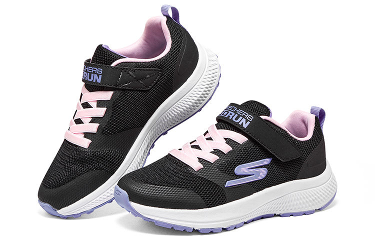 Skechers Детские кроссовки для бега GIRLS с амортизацией, износостойкие, низкие, цвет черный, фиолетовый — фото 4