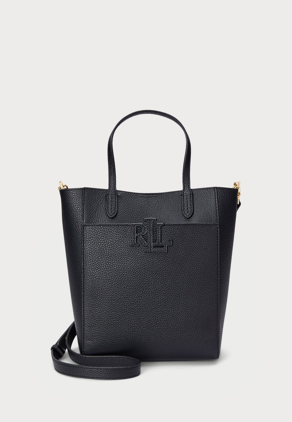 

Сумка PEBBLED LEATHER SMALL CAMERYN TOTE BAG Lauren Ralph Lauren, черный