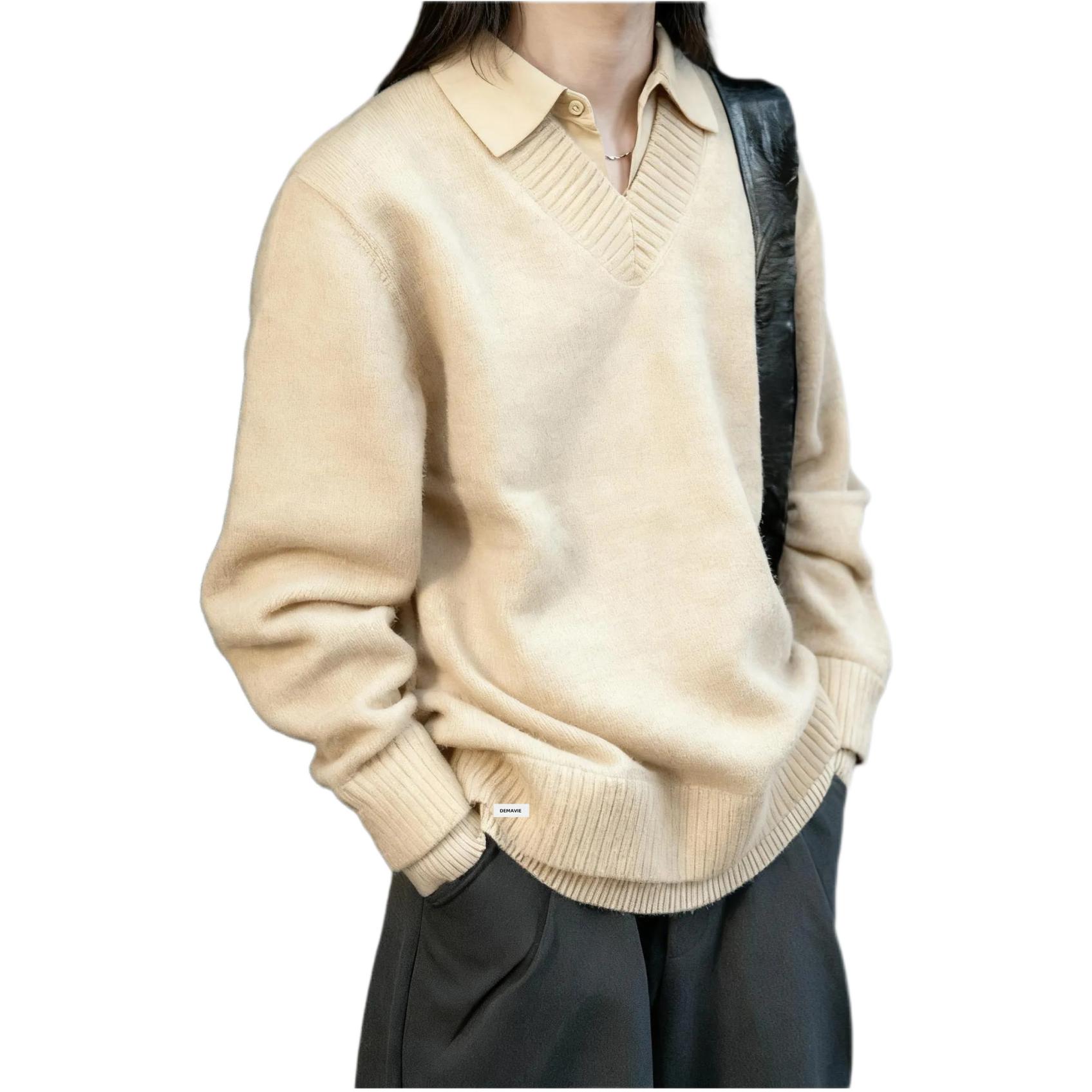 

Вязаный кардиган Unisex Lapel Moderate VanCamel, oat