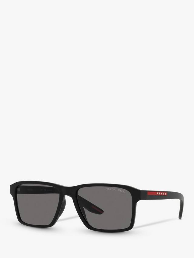 

Мужские прямоугольные солнцезащитные очки prada linea rosa ps05ys Prada, черный