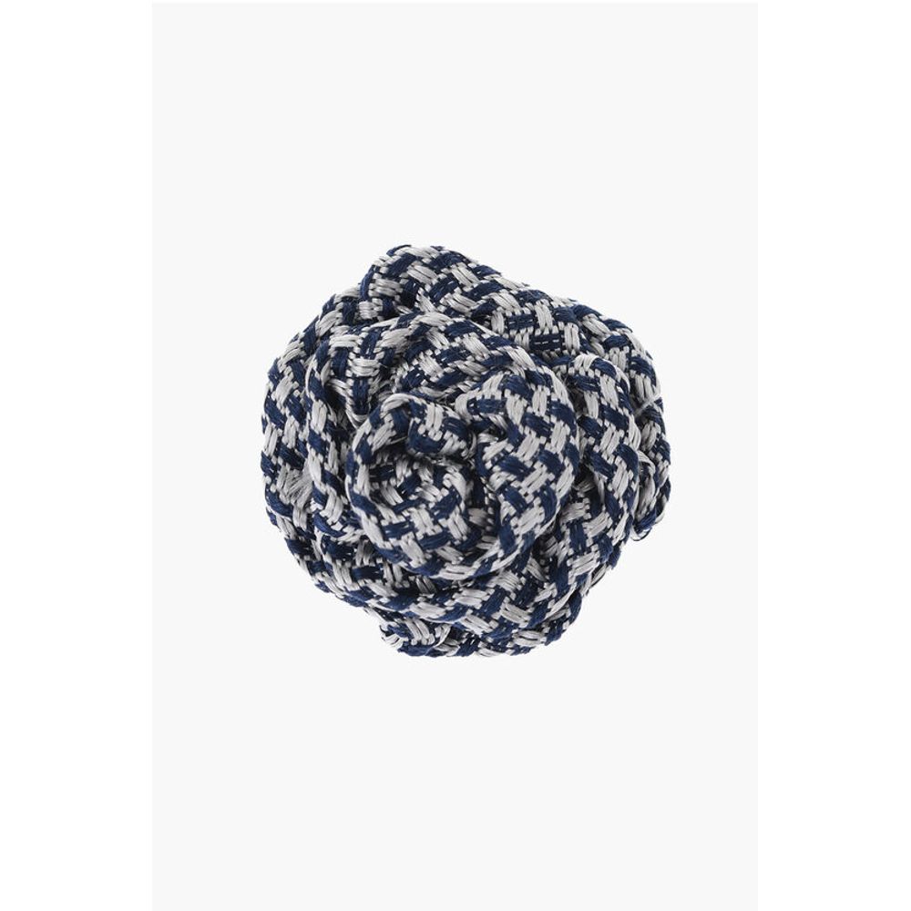 

Вышитая шелковая брошь на лацкан Corneliani, синий