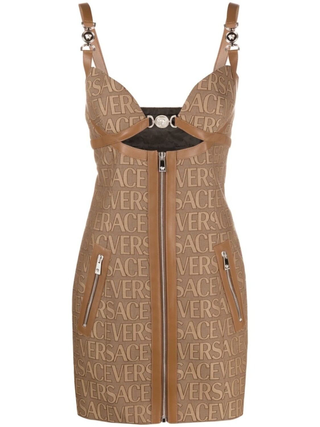 

Versace юбка мини с узором Versace Allover, нейтральный цвет