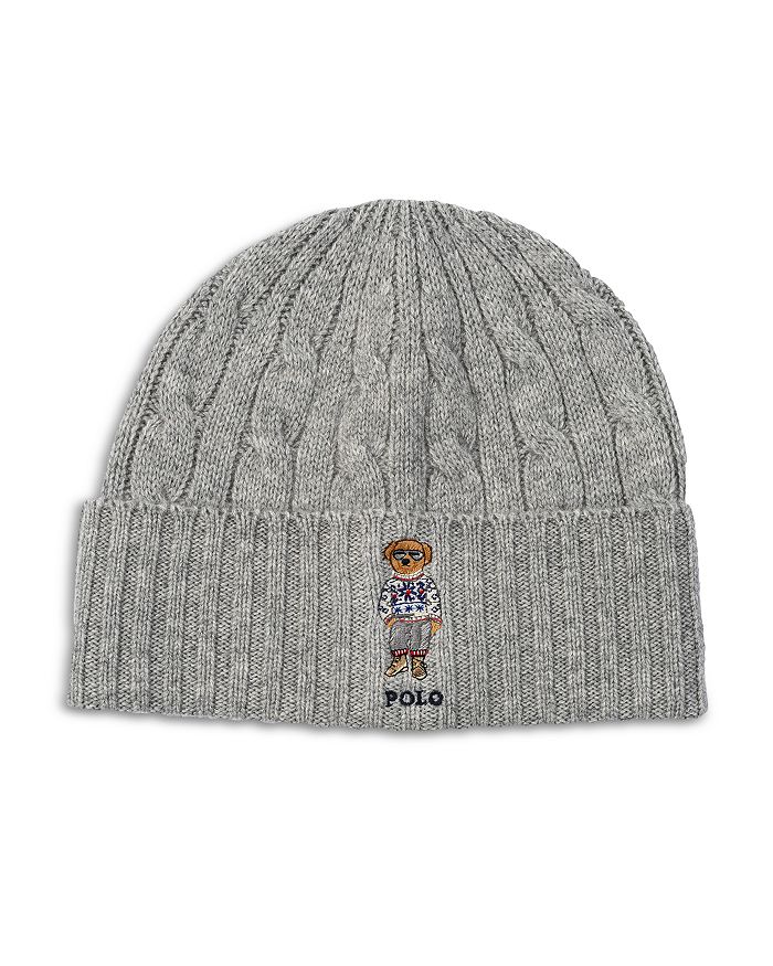 

Шапка Holiday Bear с ажурным узором Polo Ralph Lauren, серый