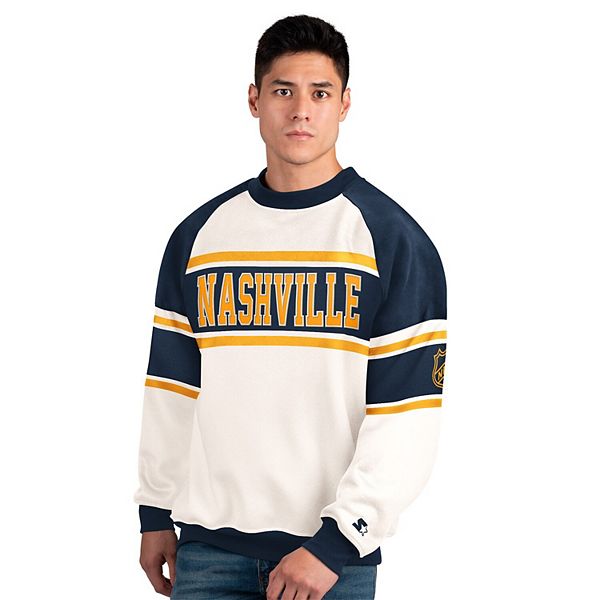 

Мужской белый флисовый свитшот nashville predators defense Starter