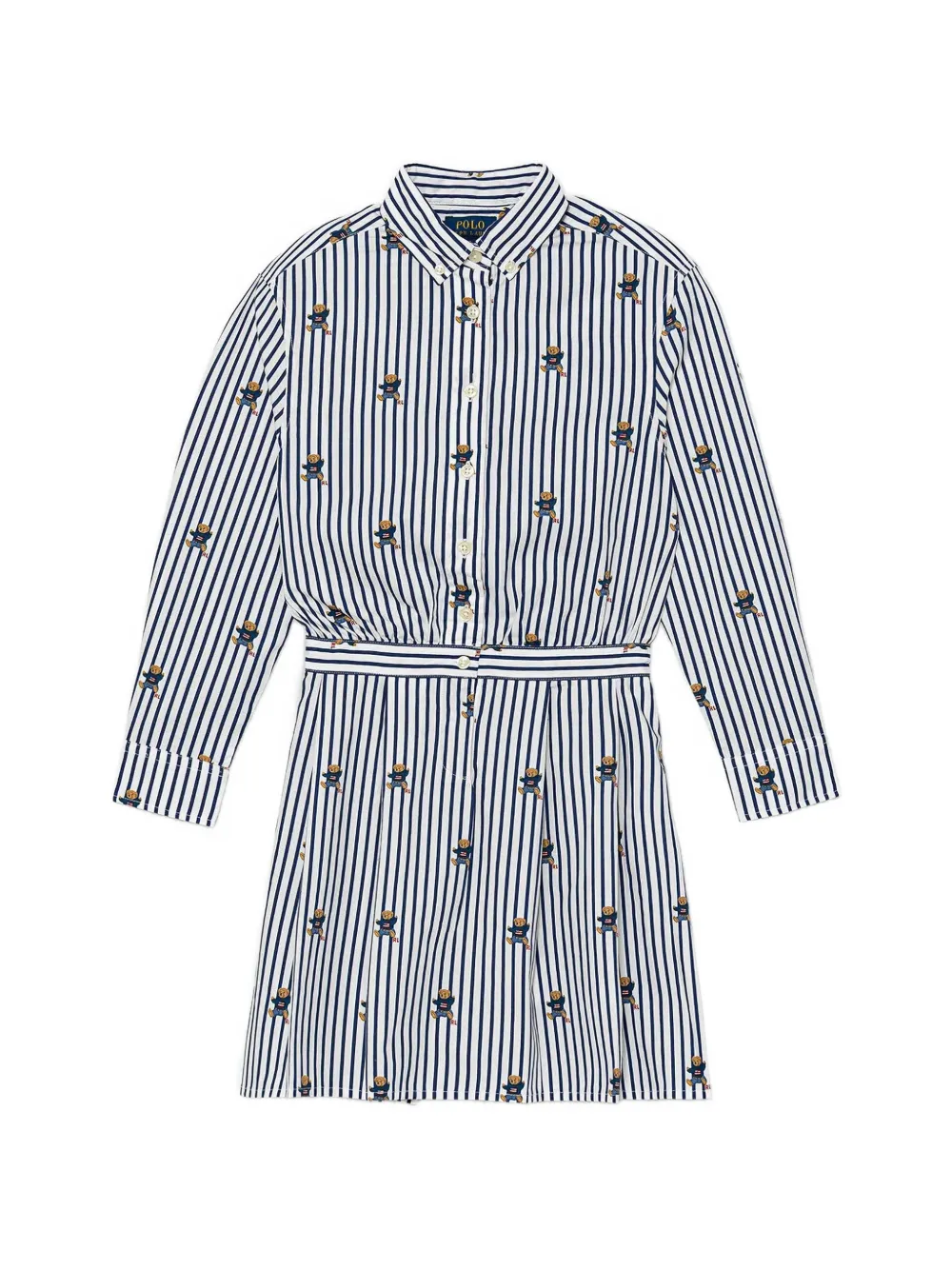 

Платье в полоску Polo Ralph Lauren Kids, белый