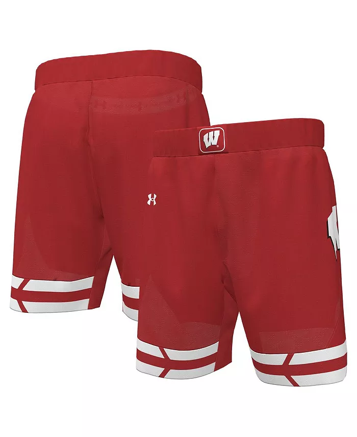 

Мужские баскетбольные шорты Wisconsin Badgers, красные, реплика Under Armour