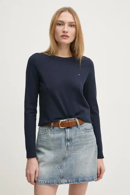 Свитер из тонкого трикотажа Tommy Hilfiger, синий