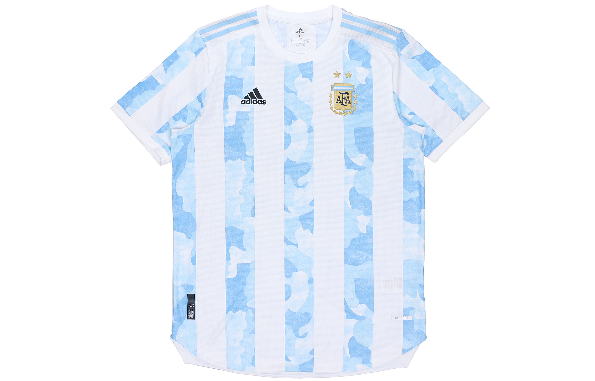 Футболка Adidas Argentina 2021 Authentic Home, сине-белая — фото 2