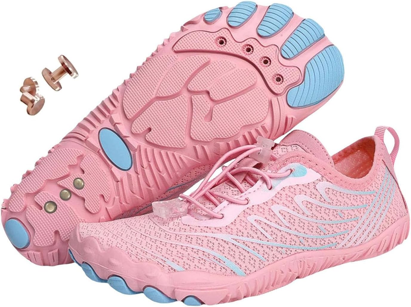 

Кроссовки Zureto с медью, удобная мягкая обувь для пеших прогулок для женщин и мужчин, розовый