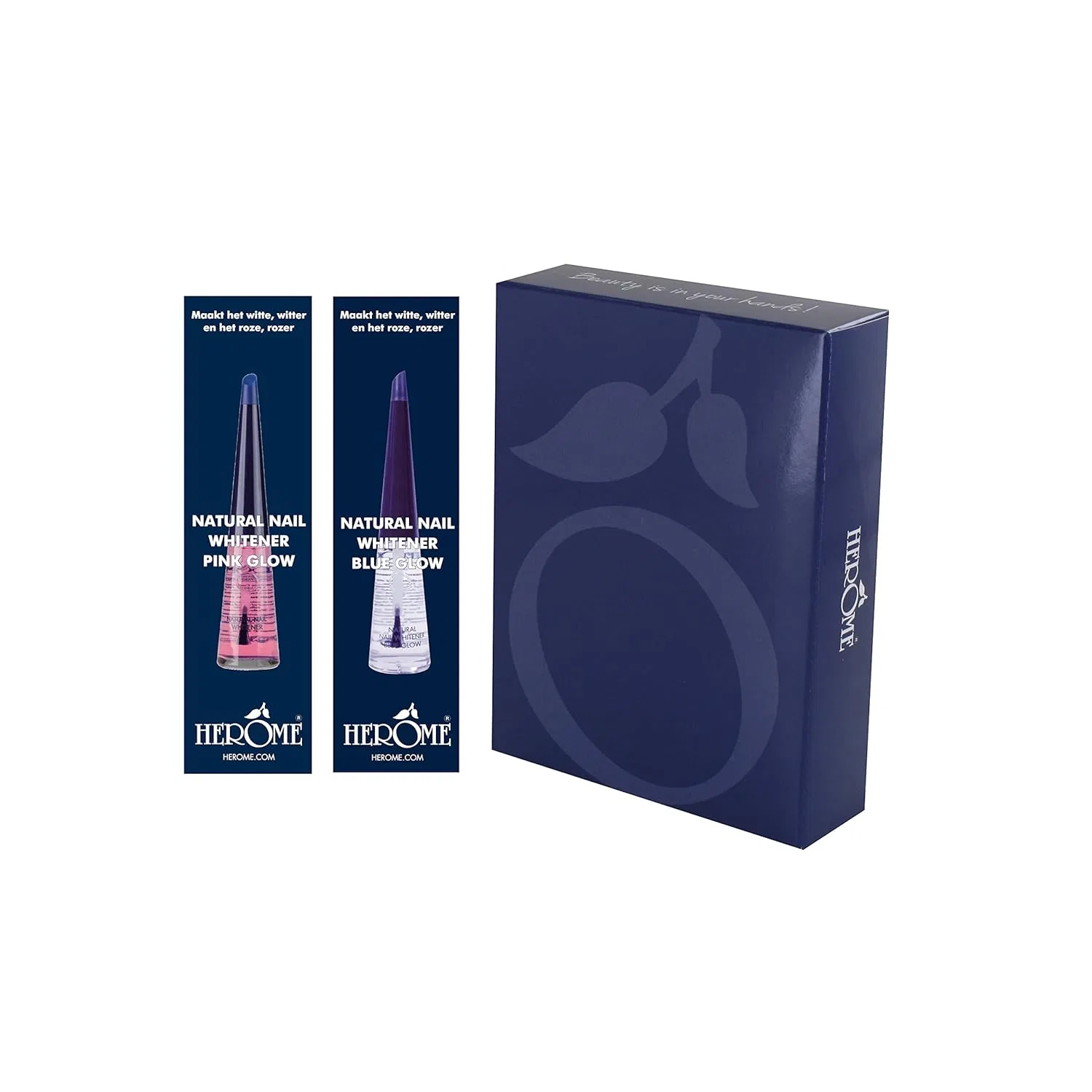 Набор отбеливателей для ногтей Herome Pink Glow и Blue Glow, 2 x 10 мл Herome, Pink Glow & Blue Glow — фото 2