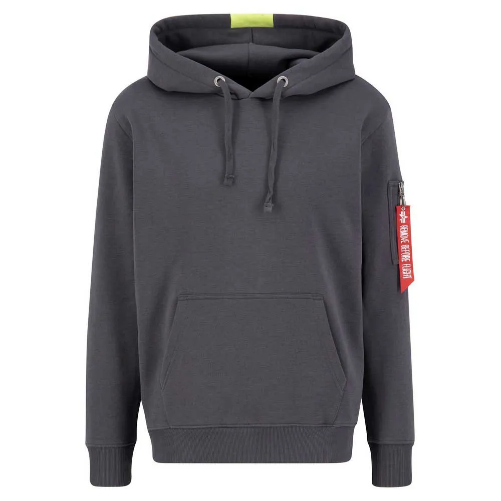 

Худи Alpha Industries Red Stripe, серый