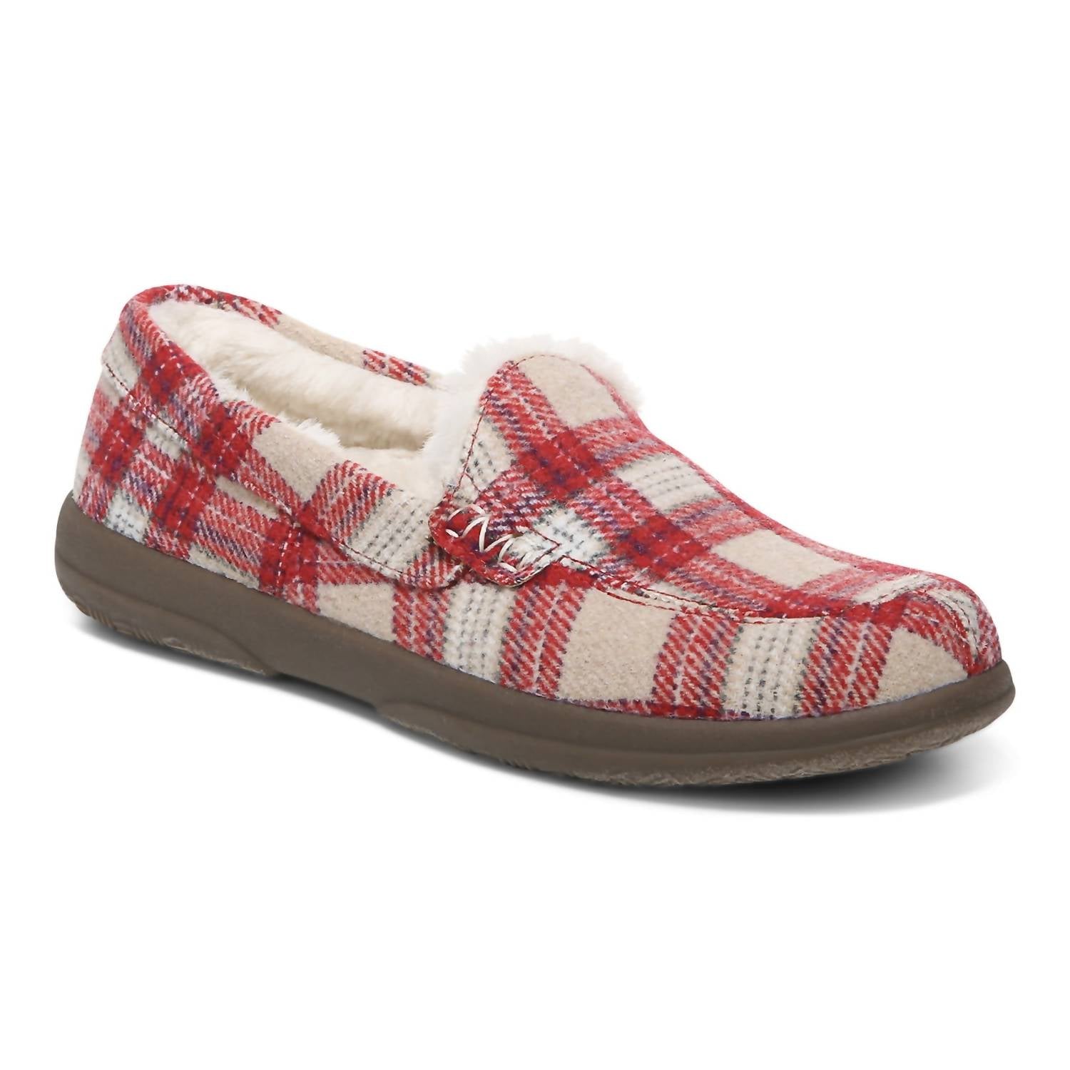 Женские тапочки Lynez Plaid в цвете Fuji Apple Vionic