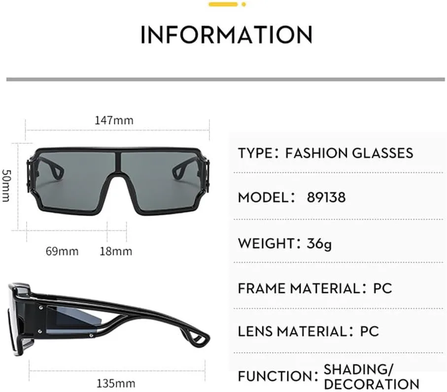 

Модные ретро-солнцезащитные очки большого размера для женщин и мужчин, с выемчатой ​​оправой, солнцезащитные очки с защитой от УФ-излучения UV400 TVTBBVV, Black