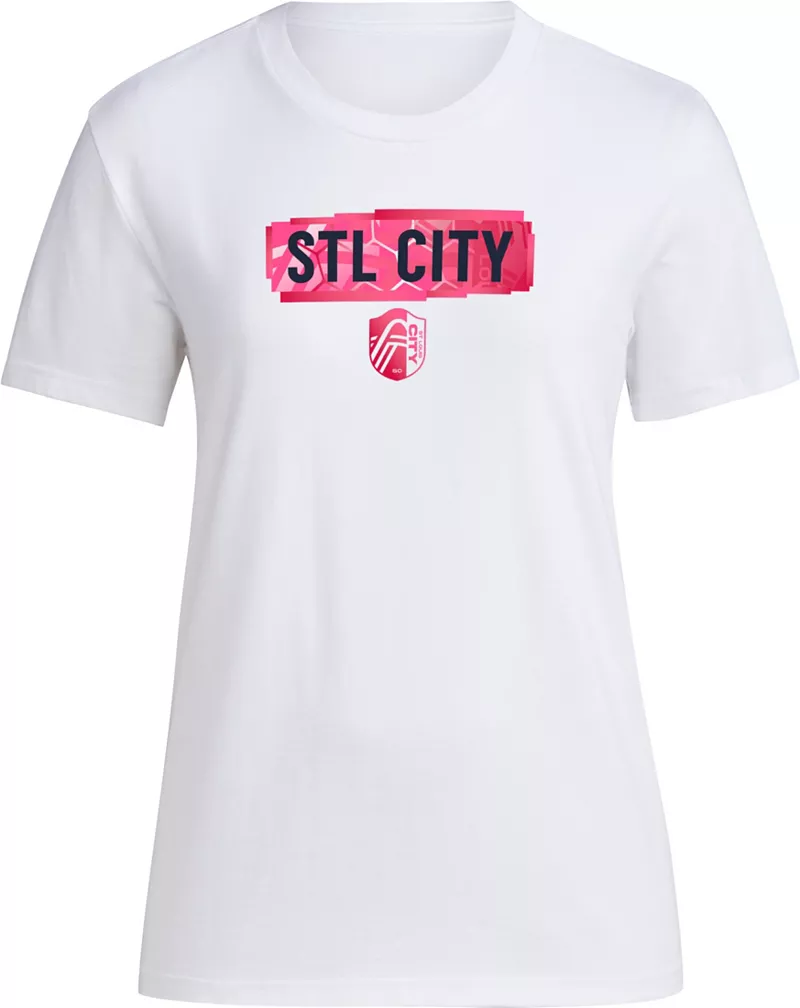 

Женская белая футболка Adidas St. Louis City SC 2024 Local Pop