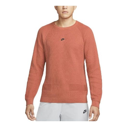 

Толстовка Men's Nike Round Neck Long Sleeves Casual Sports Pullover Knitwear Madder Root Brown