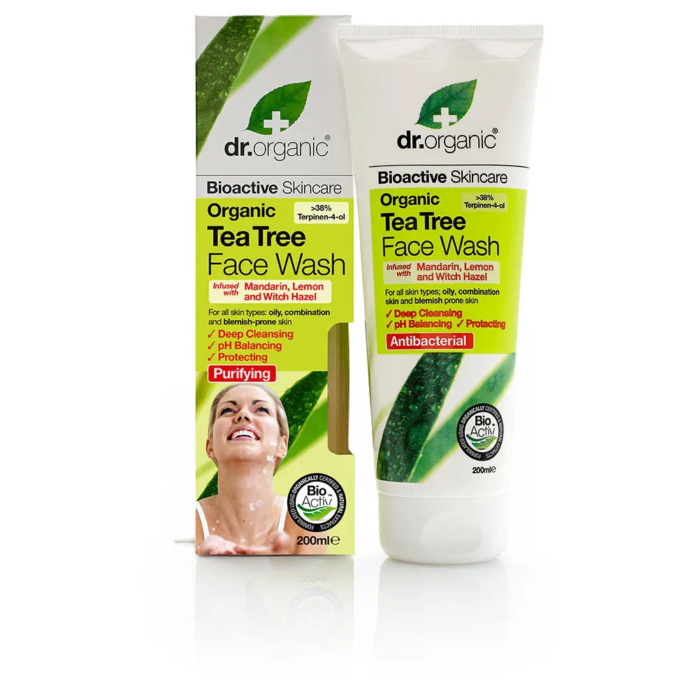 

Масло для лица Bioactive organic tea tree face wash Dr. Organic, 200 мл.