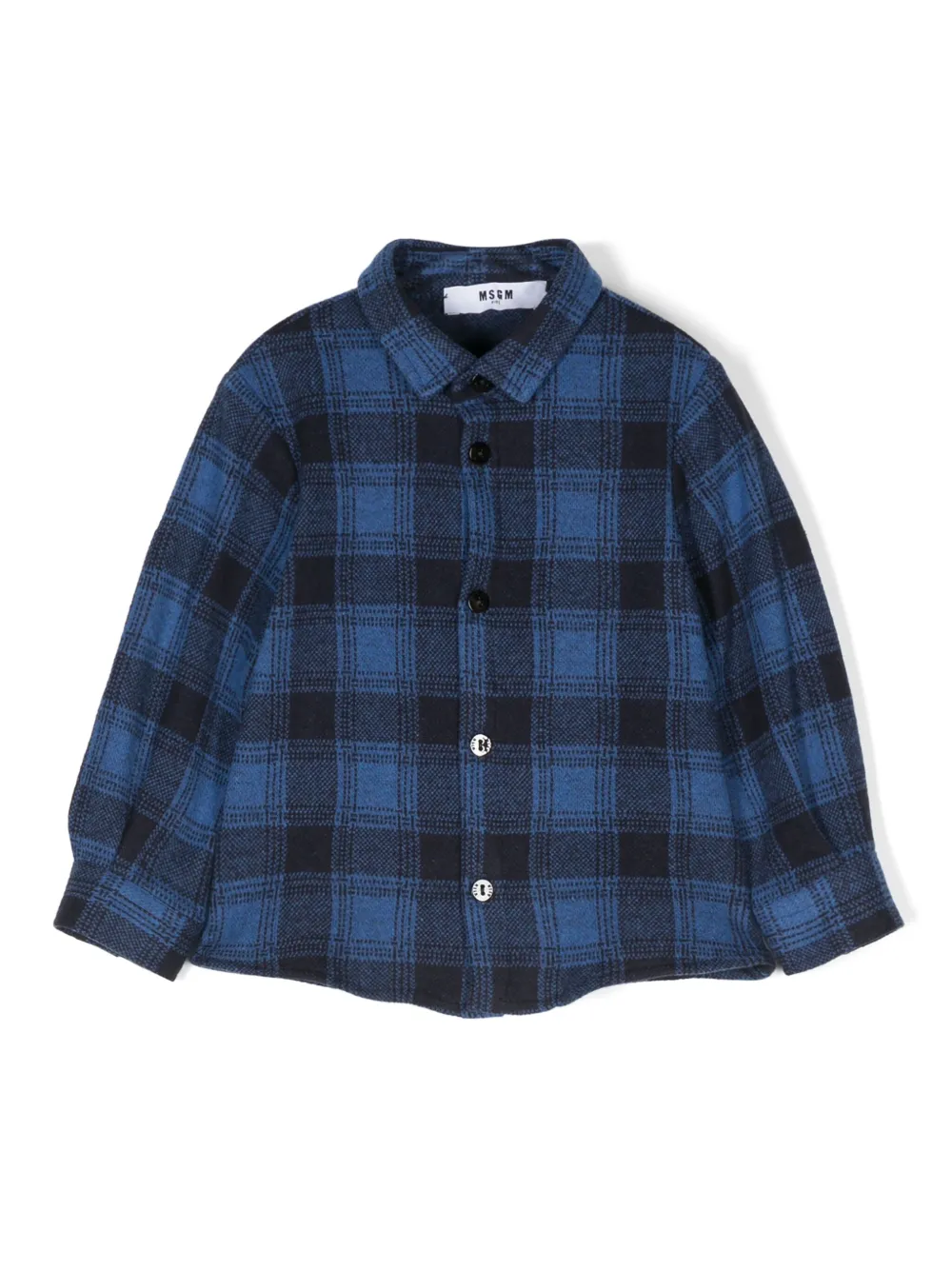 

Рубашка в клетку тартан MSGM Kids, синий