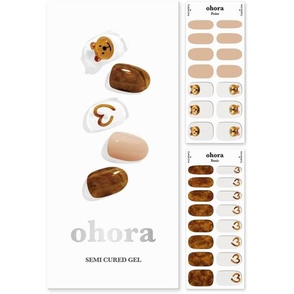 

Полуотвержденные гелевые полоски для ногтей ohora N Caramel Bear — салонное качество, долговечен, легко наносится и снимается — в комплект входят 2 подготовительные подушечки, пилочка для ногтей и деревянная палочка, драгоценный камень