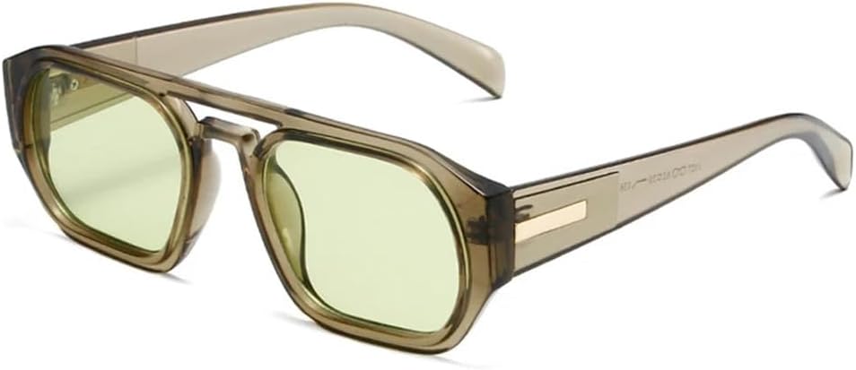 

Солнцезащитные очки с двойной перемычкой для женщин и мужчин с защитой от УФ-излучения UV400, подходят для занятий спортом на открытом воздухе, бега и путешествий UYPTK, Green Green