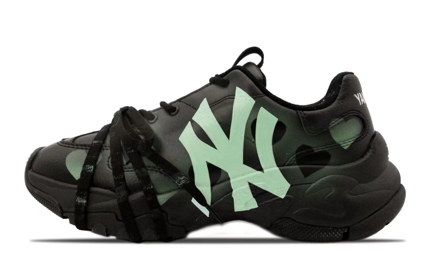 

Кроссовки MLB Big Ball Chunky Chunky Sneakers Unisex Low-top Black/Green, черный/зеленый