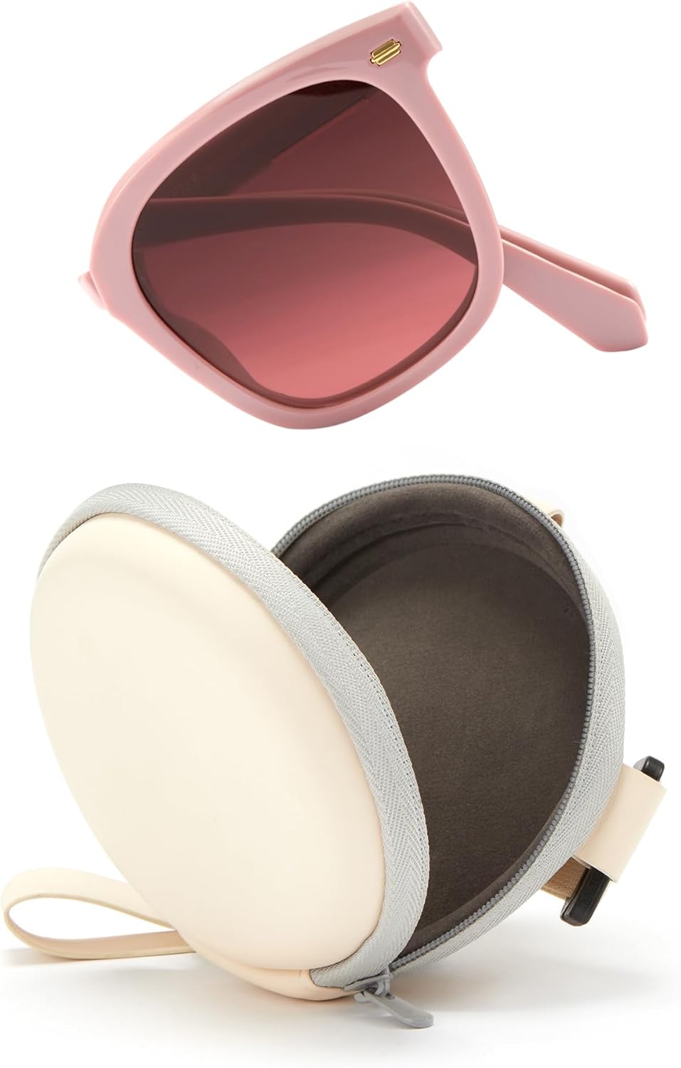 

Складные поляризованные солнцезащитные очки Cyxus для женщин и мужчин, TR90, 24 г, квадратная оправа, защита от УФ-излучения 99,99%, для пляжа, вождения и активного отдыха, 1104, 09-pink Lens Black Frame-1106