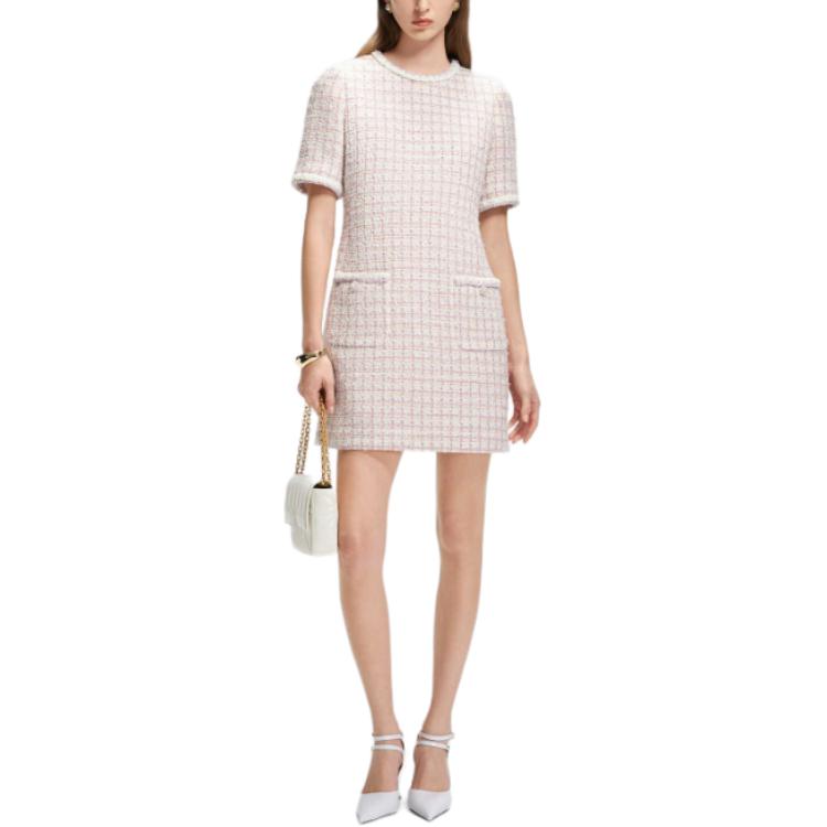 

KARL LAGERFELD / Karl Lagerfeld Jeans Karl Lagerfeld SS25 платье с короткими рукавами женское розовое белое