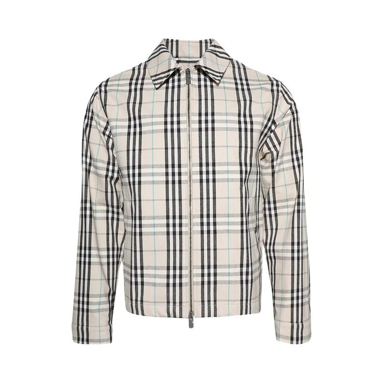 

Куртка Burberry Check Harrington Jacket Husk, разноцветный