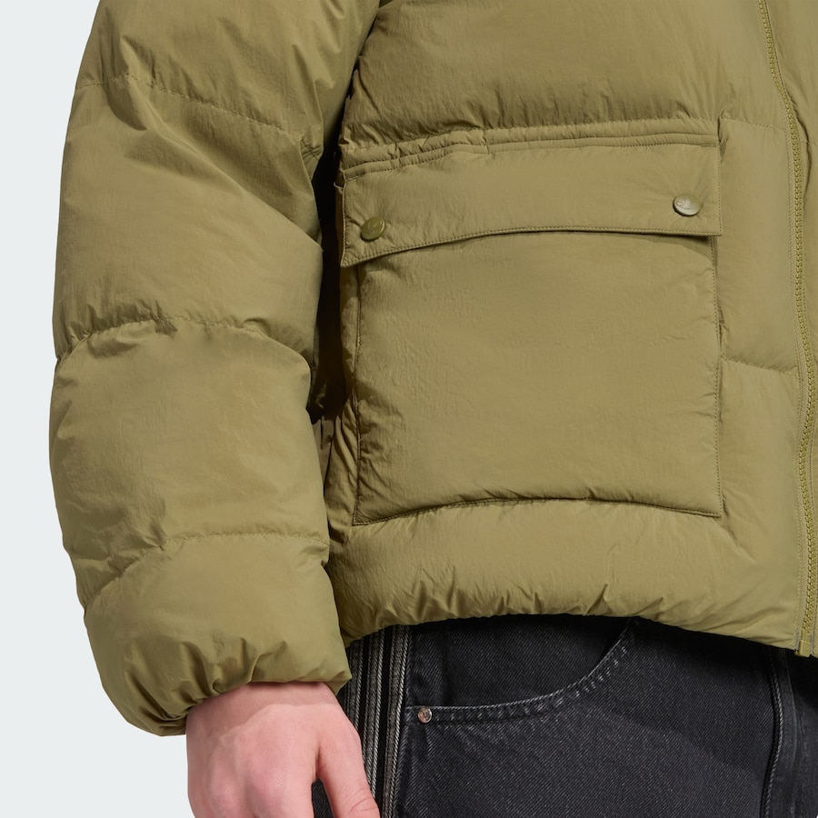 Куртка межсезонная ADIDAS ORIGINALS Synthetic Down, оливковый — фото 4