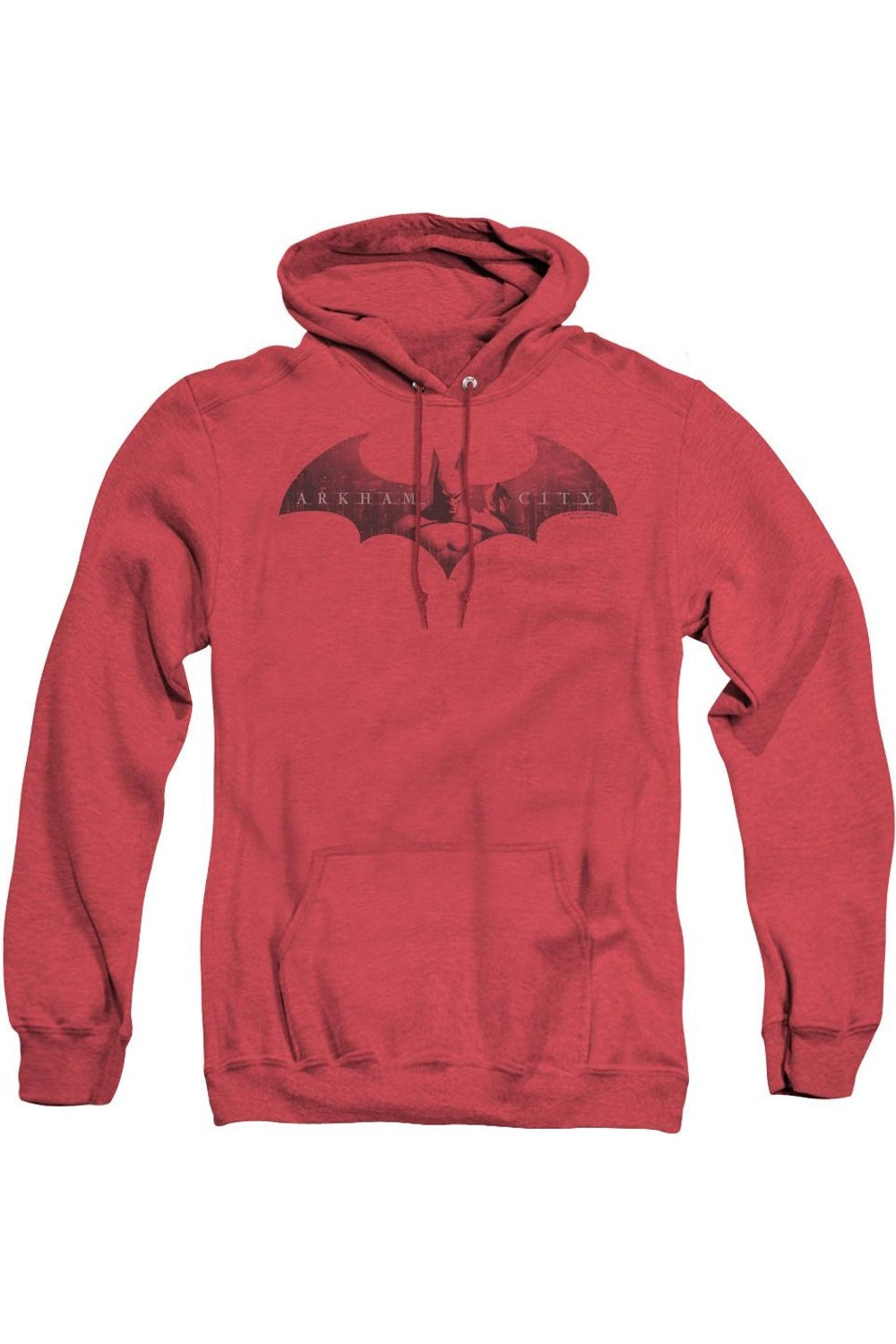

Толстовка с капюшоном Batman Arkham City In The City для взрослых Heather Gildan, красный