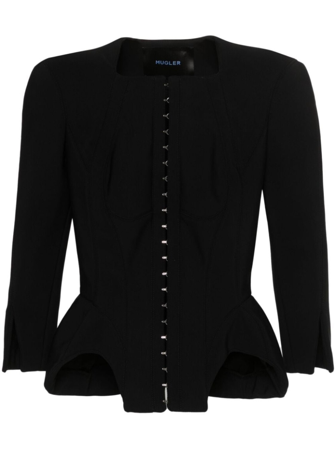 

Mugler укороченный жакет, черный