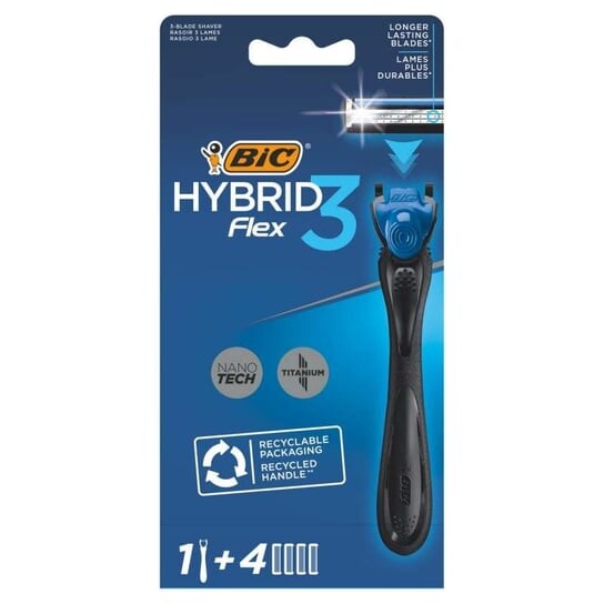 

Бритва, 1 шт. Bic, Hybrid 3 Flex Blister 4, Синий, Бритва, 1 шт. Bic, Hybrid 3 Flex Blister 4