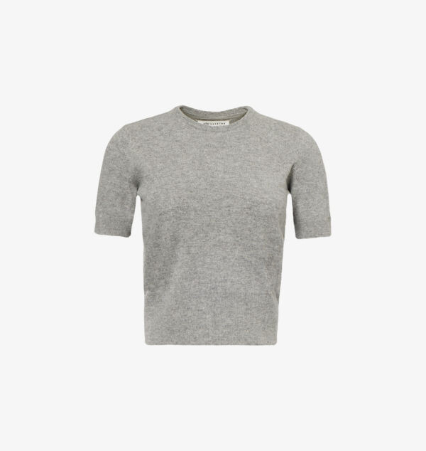 

Вязаный шерстяной джемпер с короткими рукавами Maison Margiela, серый