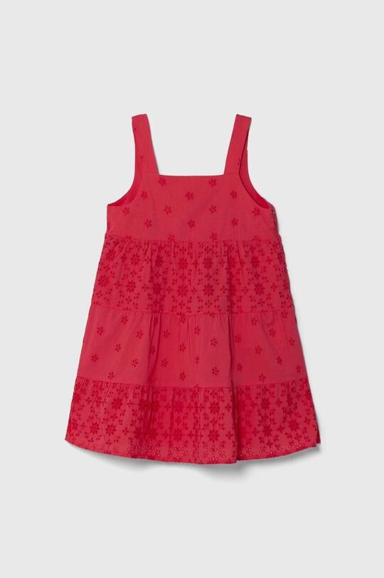 

Детское хлопковое платье United Colors of Benetton, розовый