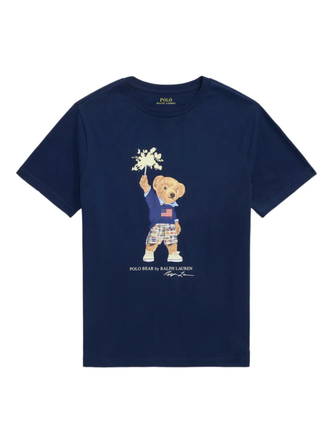 

Футболка POLO RALPH LAUREN KIDS с принтом медведя, синий