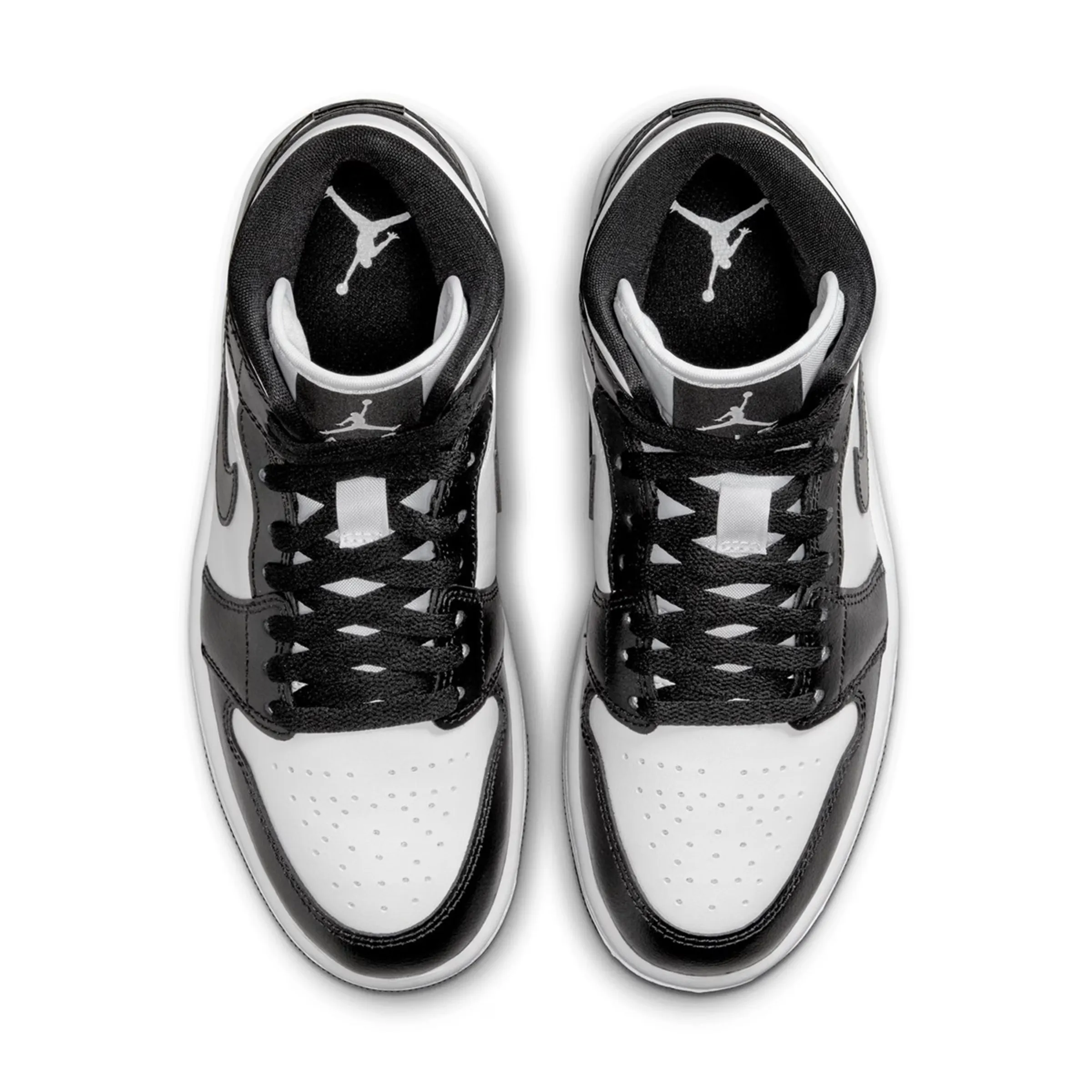 Баскетбольные кроссовки Air Jordan 1 Mid женские, белый/черный — фото 3