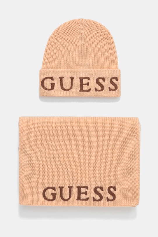 

Шапка и шарф Guess, оранжевый