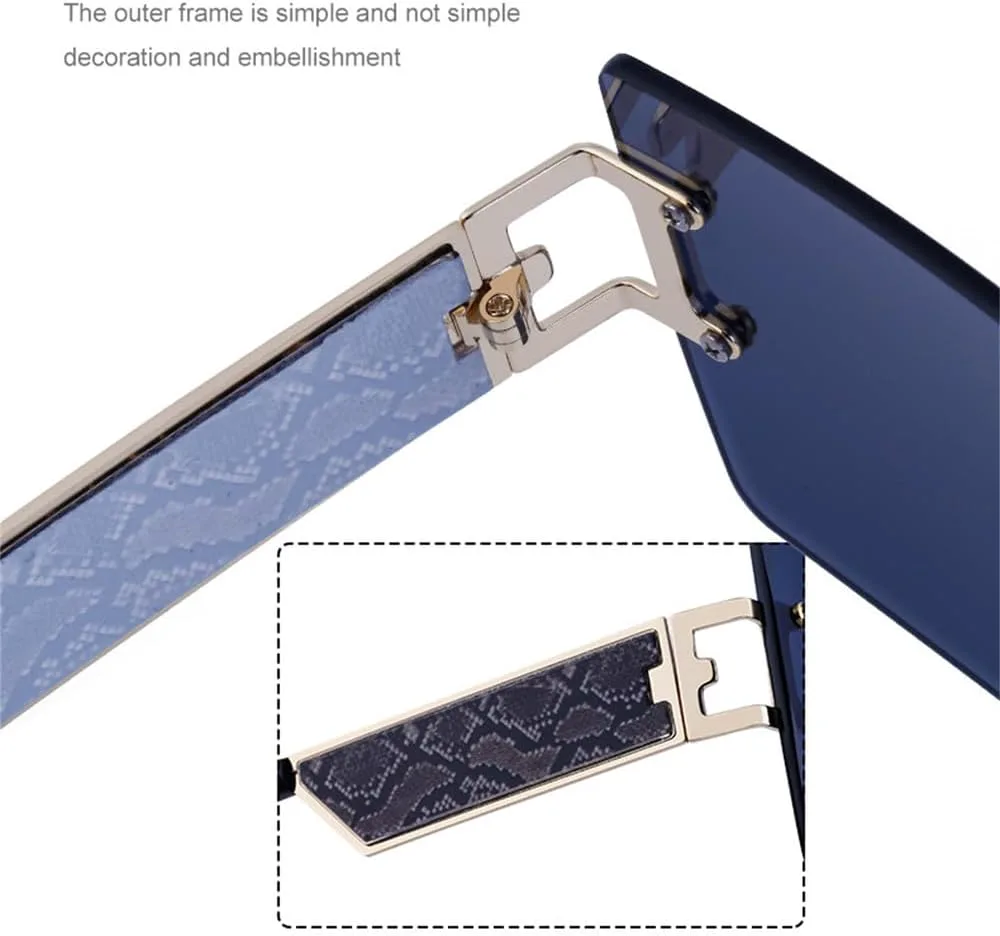 

Мужские солнцезащитные очки в стиле ретро-панк с градиентной оправой, безрамочные, для вождения на открытом воздухе, защита от УФ-излучения UV400 HDUBFY, 1