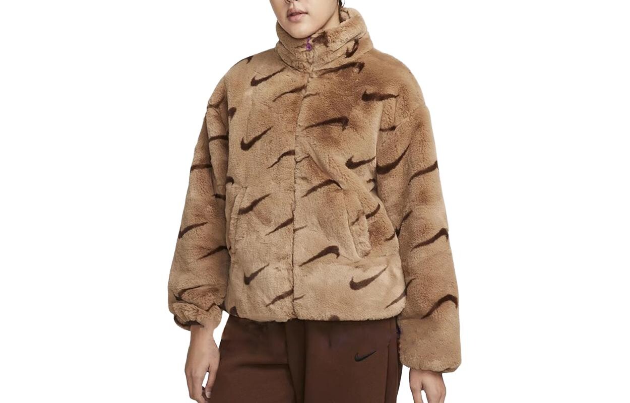 

Женская бархатная куртка Nike, цвет Brown