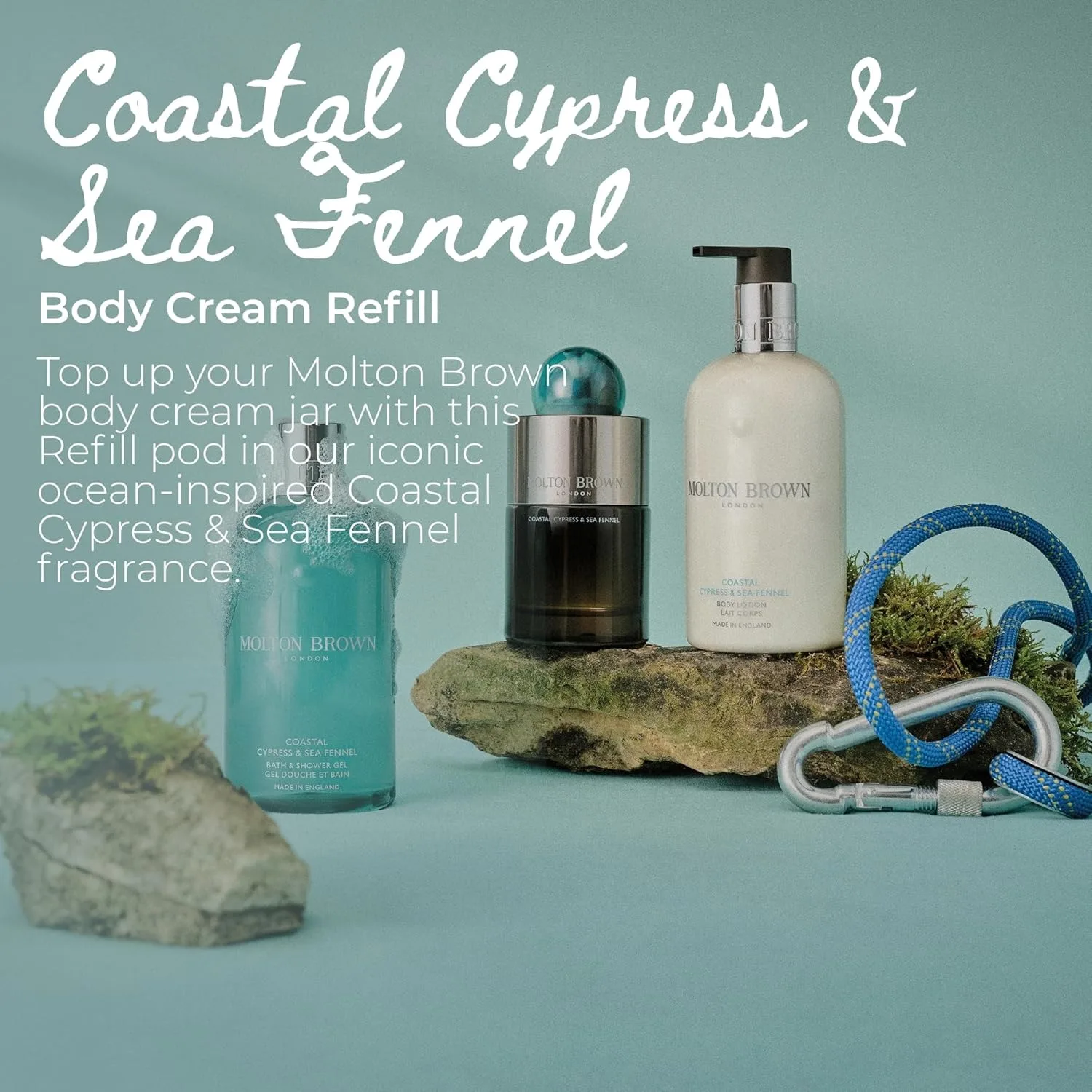 Сменный блок крема для тела Molton Brown Coastal Cypress & Sea Fennel, 6,76 жидких унций. — фото 2