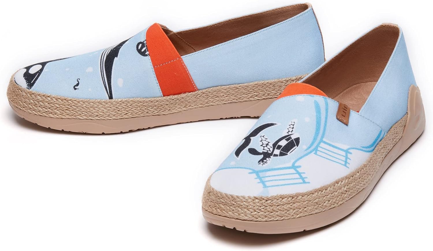 Мужские эспадрильи UIN Slip Ons- легкие прогулочные повседневные лоферы, удобные, с ручной росписью, серия Marbella, Marbellaⅰ-tears of Whales 2 — фото 4