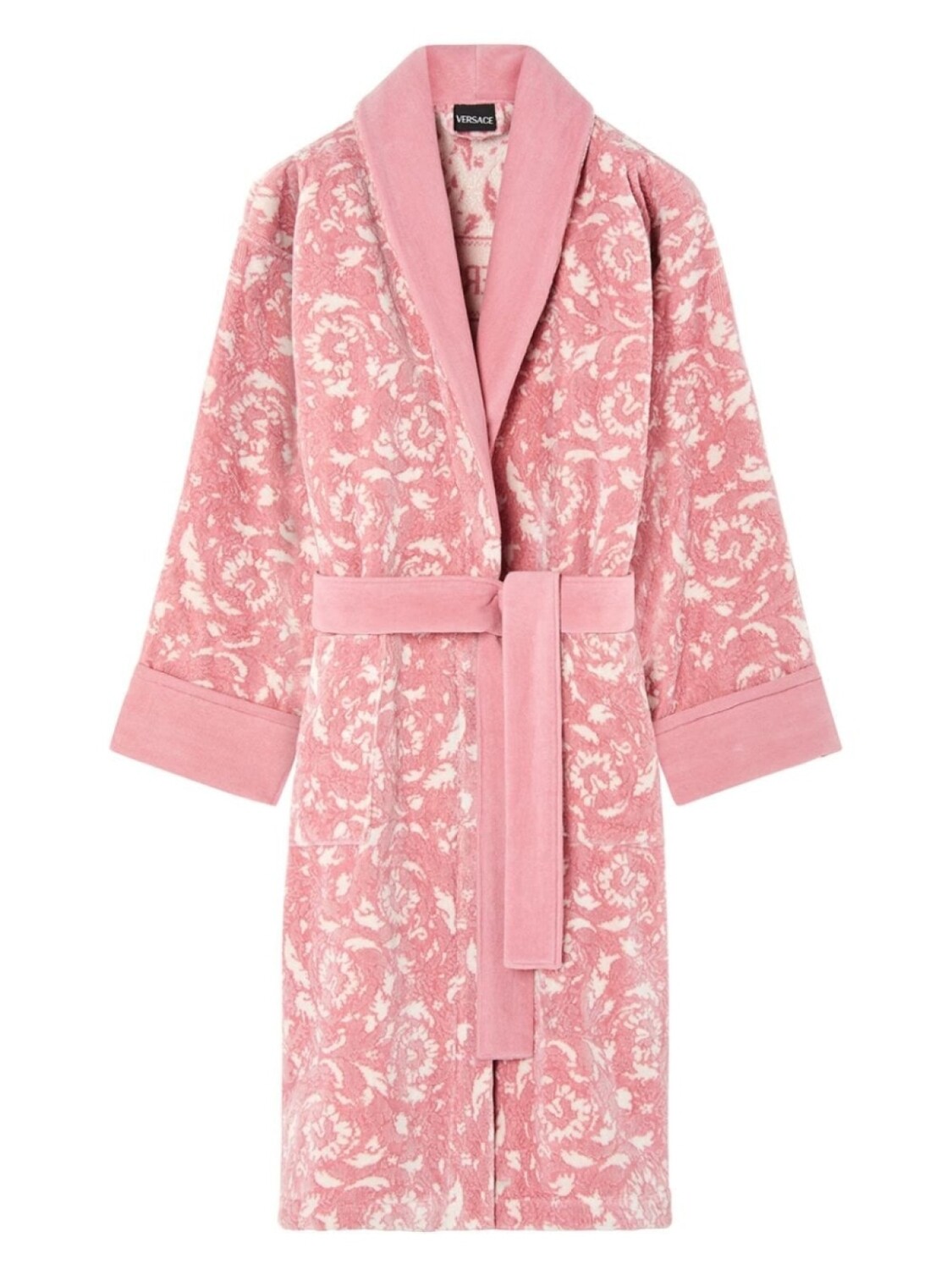 

Versace жаккардовый халат Barocco, розовый