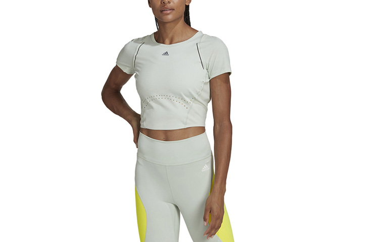 

Футболка женская серо-зеленая Adidas