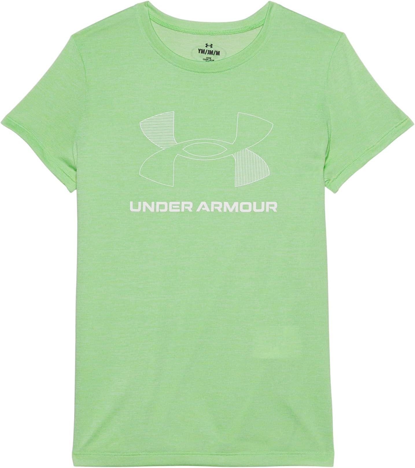 

Футболка Under Armour Kids Tech Big Logo Twist Short Sleeve T-Shirt, цвет Aloe/White